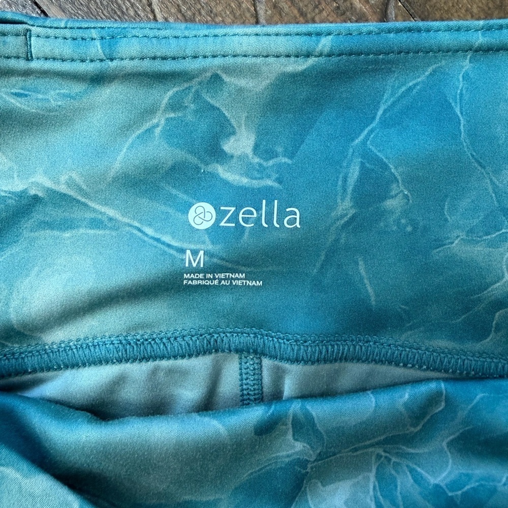 Zella high waist 7/8 Teal Marble Leggings - Picture 12 of 12